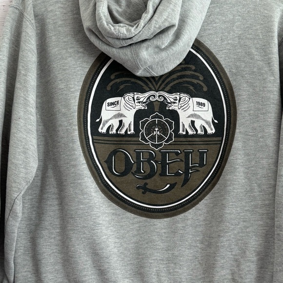 OBEY Elephant Graphic  Hooded Sweatshirt - Picture 7 of 8